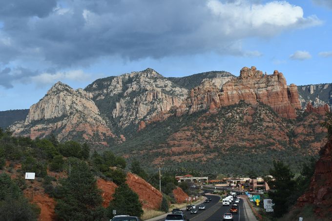 Arriving in SEDONA
It was a bit warmer but still breezy, in fact, by the end of the  day it became extremely windy. It was as if the wind followed us down from Glen Canyon... We had our heart set on building a campfire that night, but it was too ferocious and impractical, much less, dangerous for a potential fire hazzard. The climate in Arizona is very dry. Fires start and spread quite easily!
