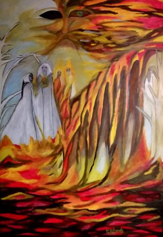 El Fuego De Odín
/In English-Odin's Fire
-©2021—Maria Del Mar Pietropaolo Mateo
 *Technique-Fine Art-Oil and acrylic 70x100 